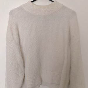 White Fuzzy Sweater (H&M)